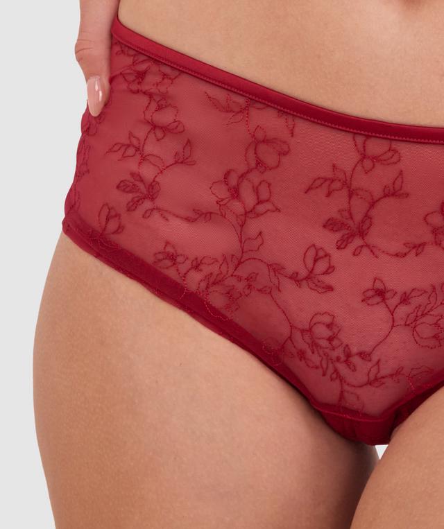 Night Games Fainthearted Mid Rise Shortie - Berry