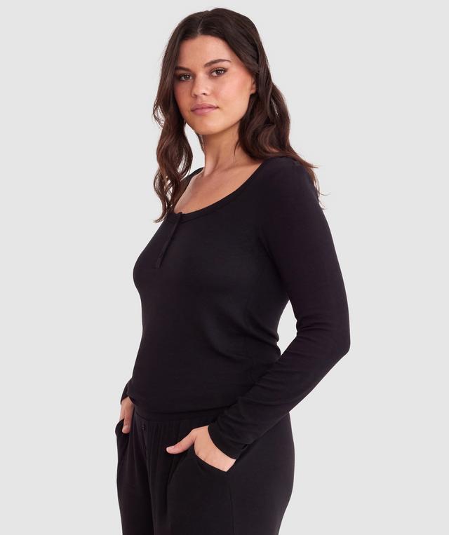 Body Bliss Lounge Long Sleeve - Black