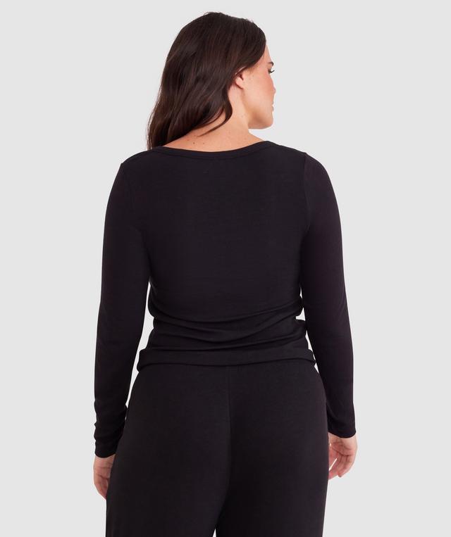 Body Bliss Lounge Long Sleeve - Black