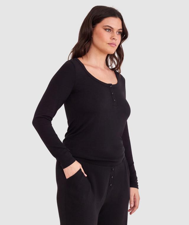 Body Bliss Lounge Long Sleeve - Black