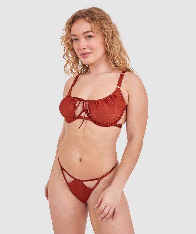Night Games Wild Delight Unlined & String Set - Rust
