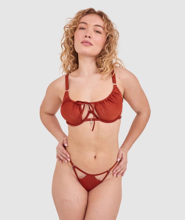 Night Games Wild Delight Unlined & String Set - Rust