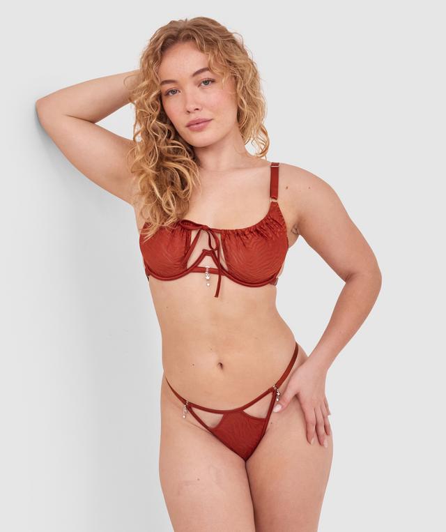 Night Games Wild Delight Unlined & String Set - Rust