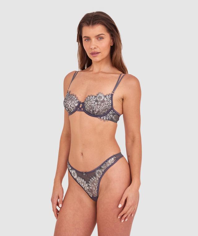 Silvia Bra - Dark Grey/Silver