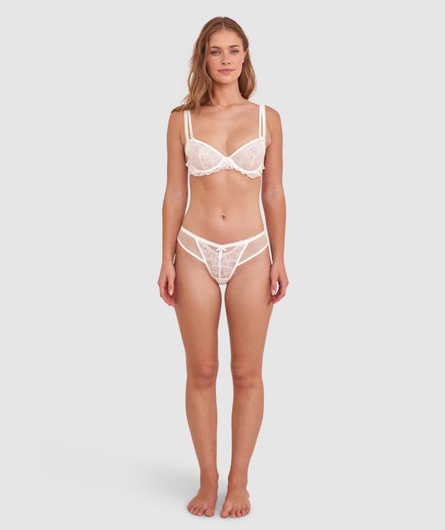 Enchanted Heartthrob High Leg Brazilian Knicker - Ivory
