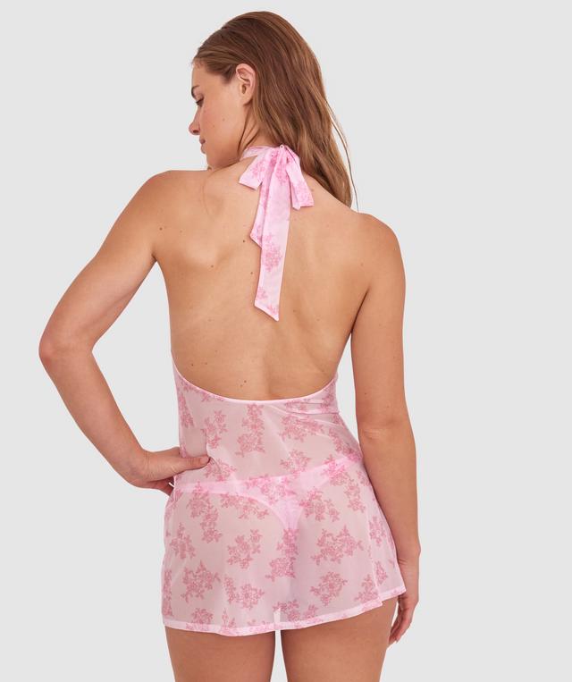 Night Games Rosy Secrets Slip - Print Floral/Pink