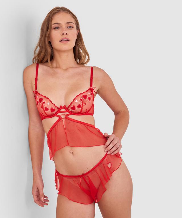 Night Games Oh La La Unlined Cami - Light Red