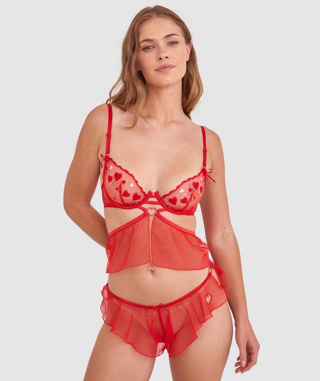 Night Games Oh La La French Knicker - Light Red