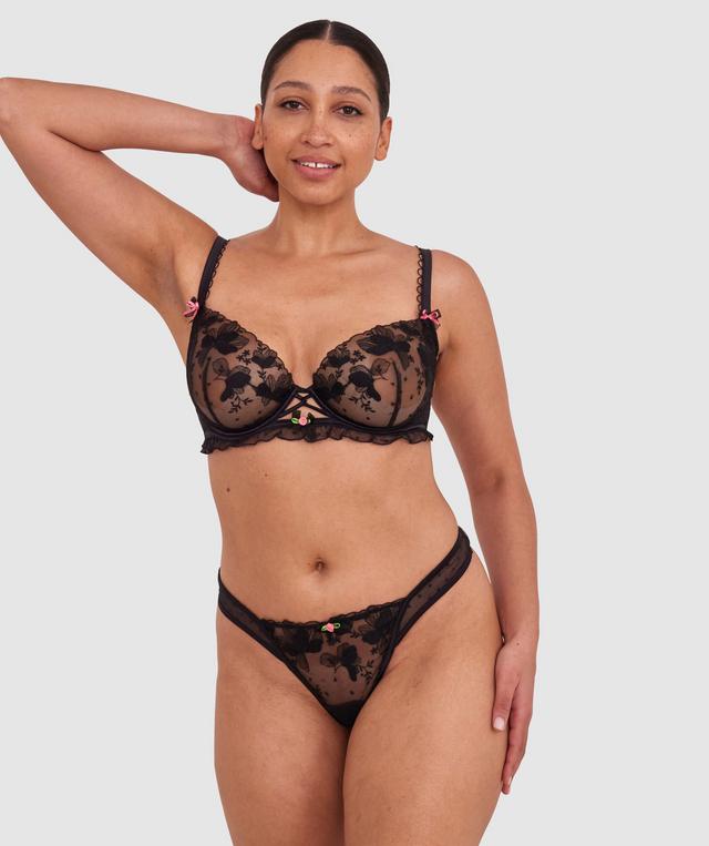 Enchanted Desdemona High Leg String - Black