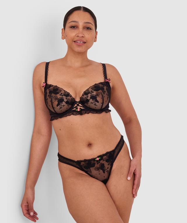 Enchanted Desdemona High Leg String - Black