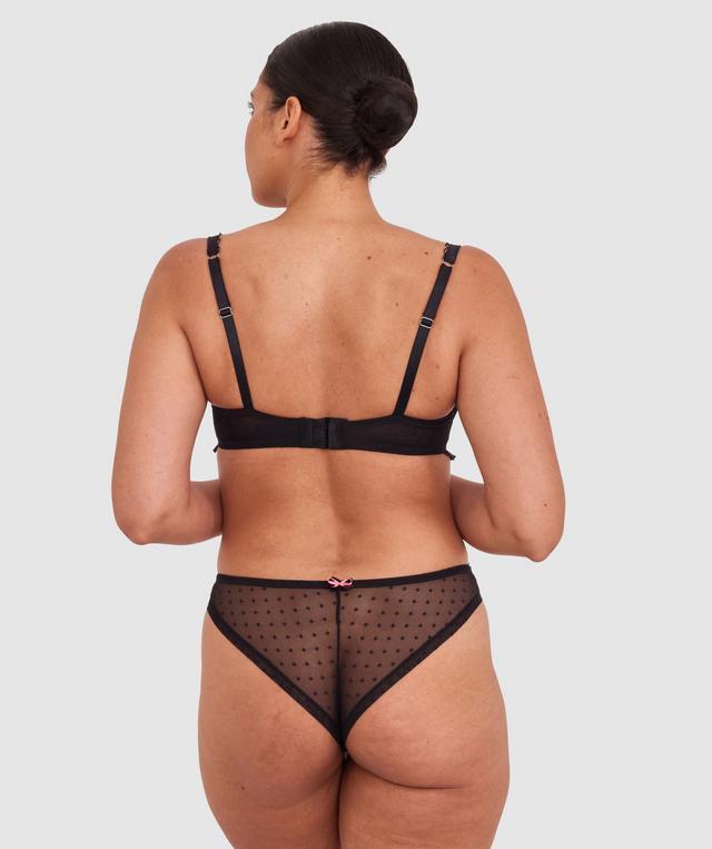 Enchanted Desdemona High Leg Brazilian Knicker - Black