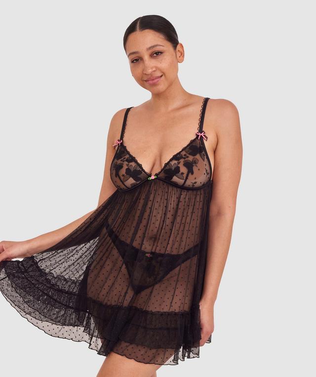 Enchanted Desdemona Babydoll - Black