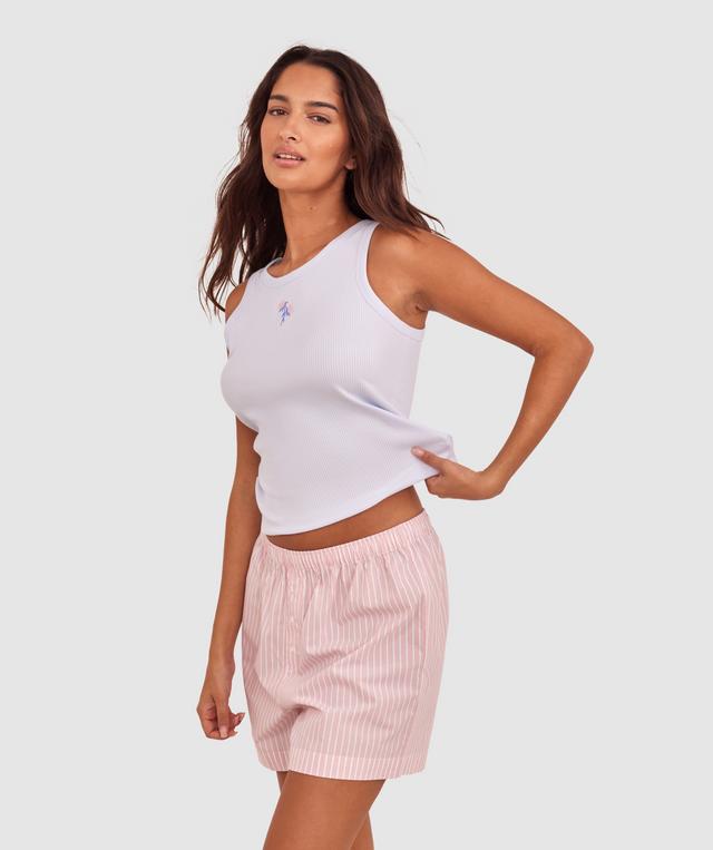 Relax Short - Pink/Print Stripe