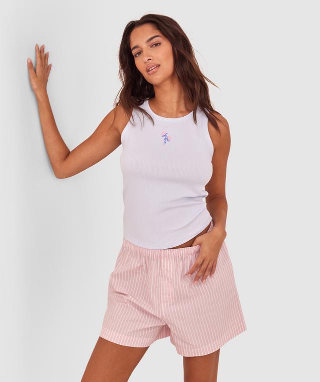 Relax Short - Pink/Print Stripe