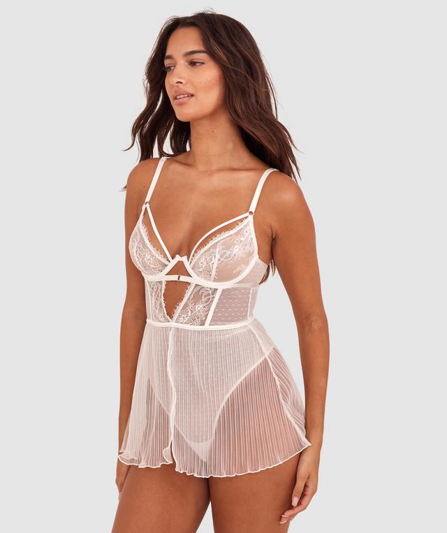 Night Games Deja Vu Unlined Babydoll Bra - Ivory