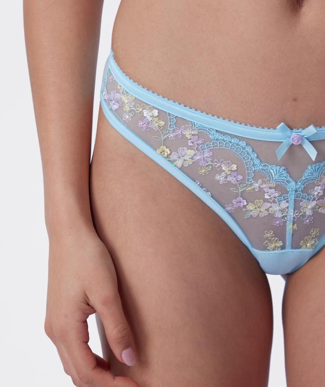 Enchanted Margaux High Leg Brazilian Knicker - Light Blue