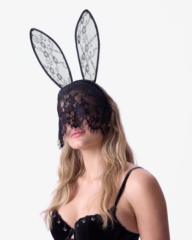 Night Games Bunny Headband - Black