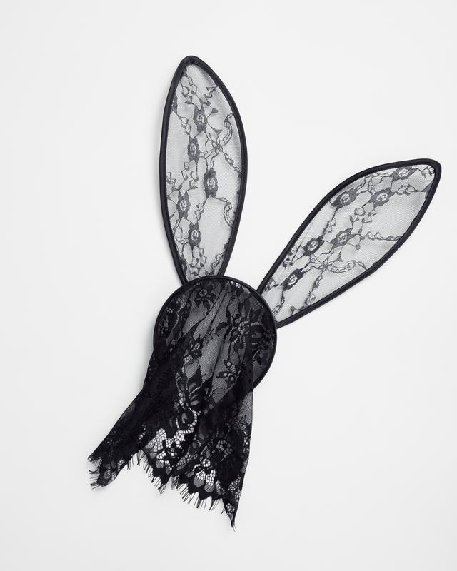 Night Games Bunny Headband - Black