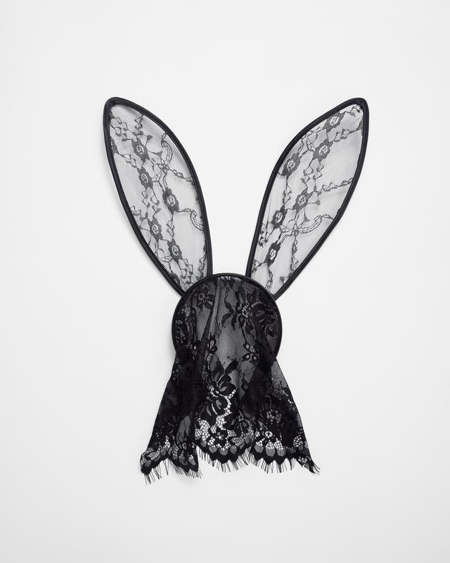 Night Games Bunny Headband - Black