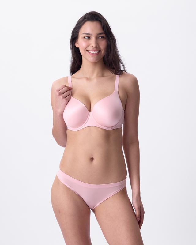 Body Bliss Lightly Lined Full Coverage Bra - Light Pink
