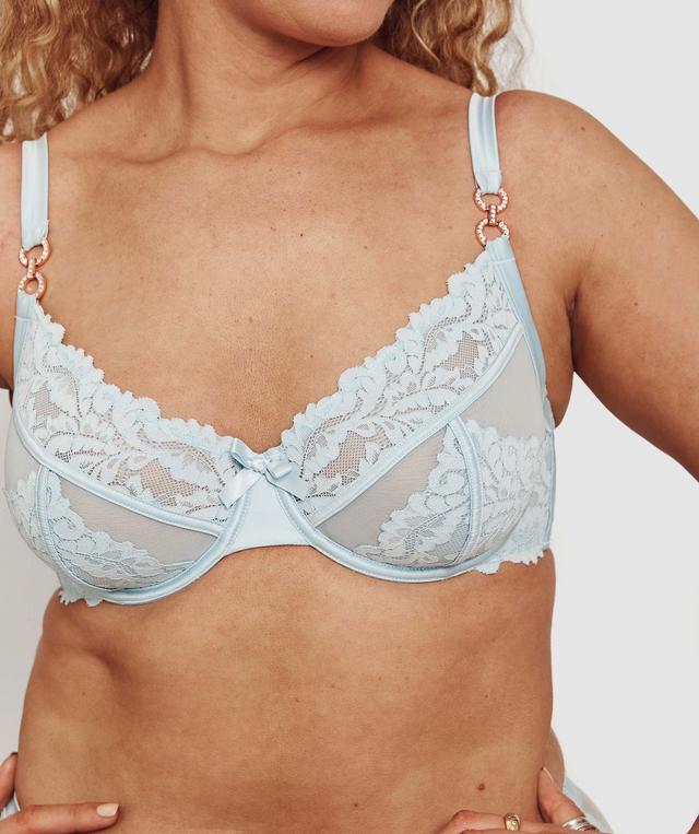 Iris Curvy Underwire Bra - Light Blue