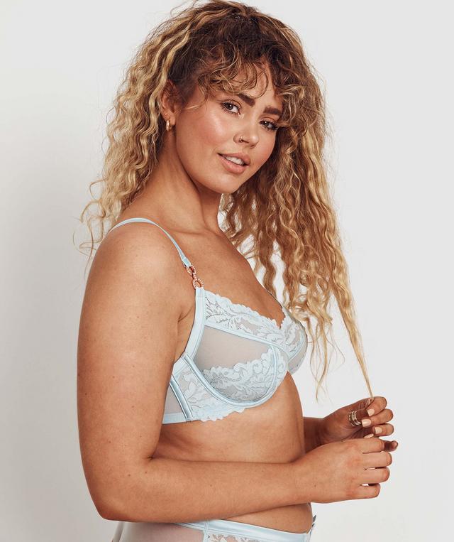 Iris Curvy Underwire Bra - Light Blue