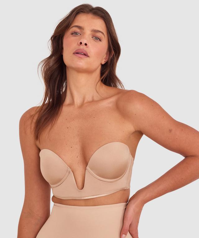 Inner Essence Strapless Plunge Bra - Nude 2