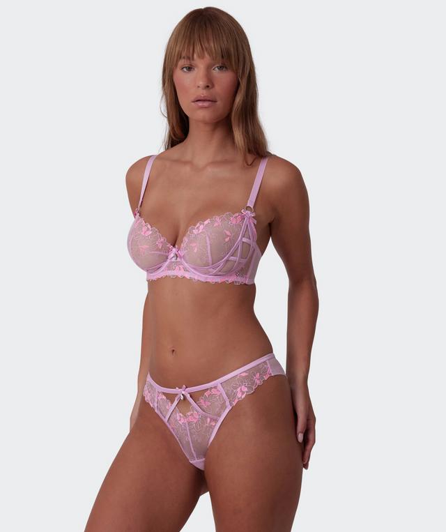 Enchanted Cherry Blossom Avenue Brazilian Knicker -Lilac / Pink