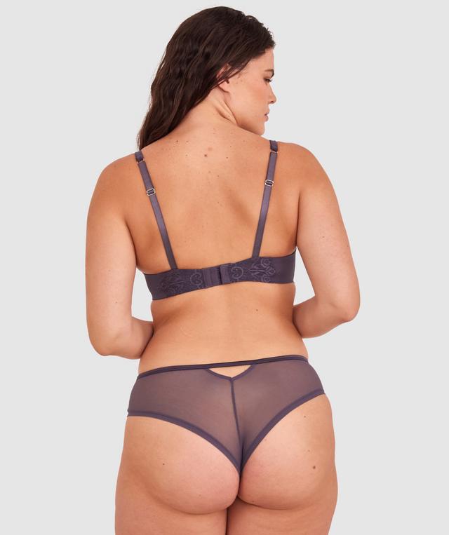 Ingrid High Waist Brazilian Knicker - Dark Grey