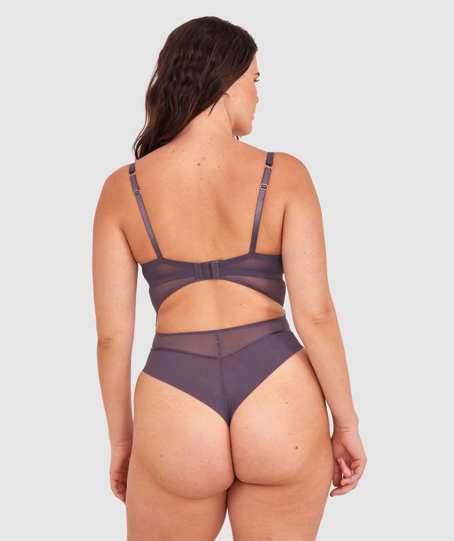 Ingrid Push Up Bodysuit - Dark Grey
