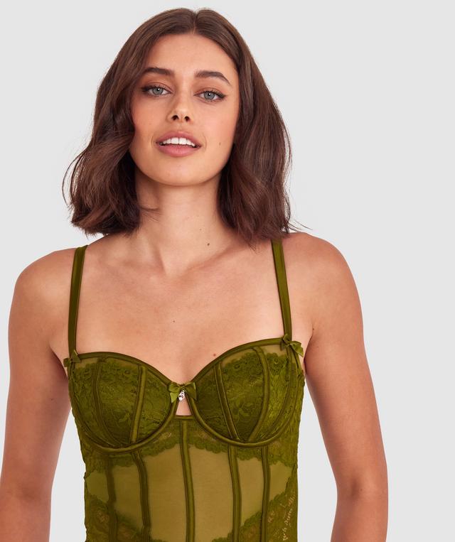 Bethany Underwire Bodysuit - Khaki