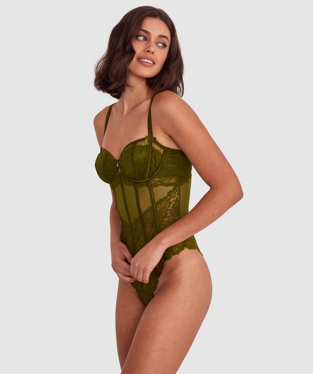 Bethany Underwire Bodysuit - Khaki