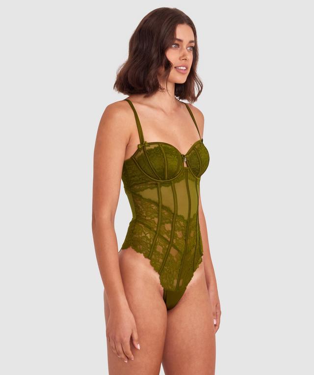 Bethany Underwire Bodysuit - Khaki