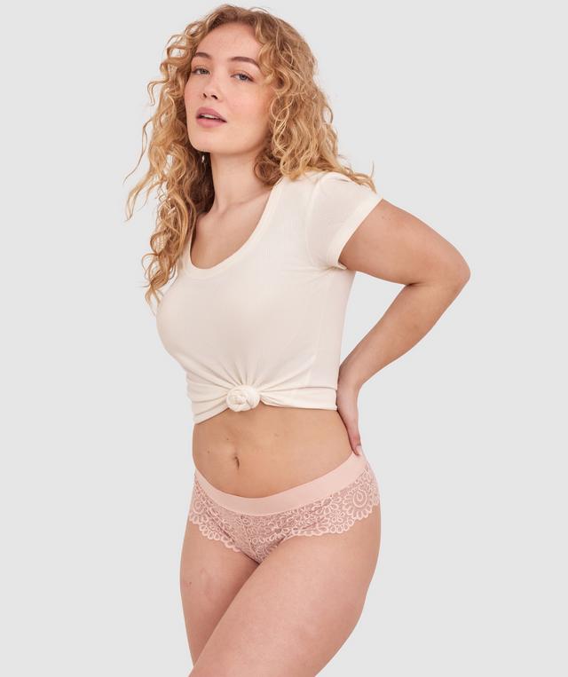 Audrey Brazilian Knicker-Blush Pink
