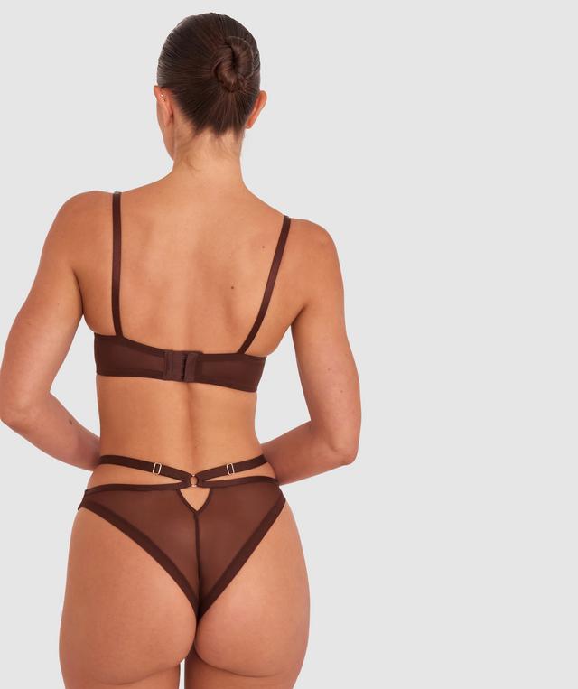 Vamp Giddy Up Push Up Bra - Dark Brown