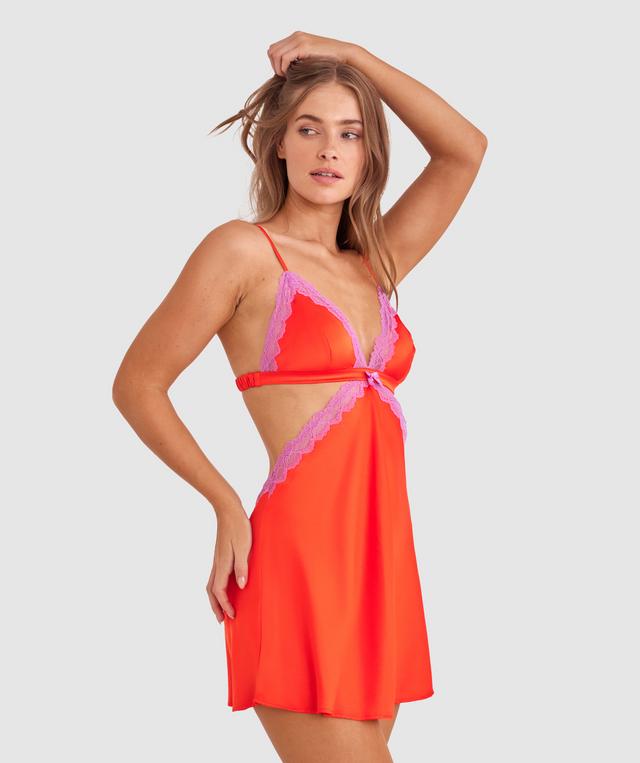 Night Games Summer Crush Slip - Light Red/ Purple