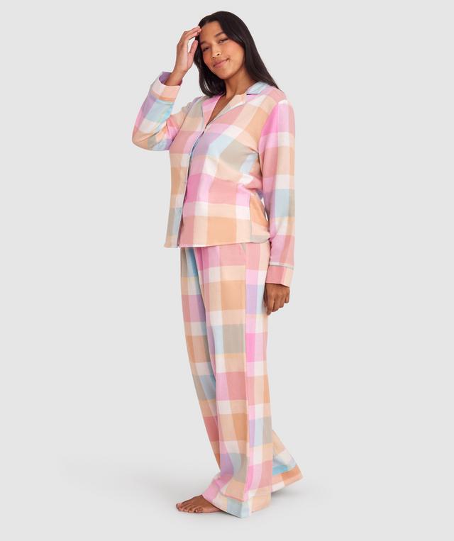 Azlin Long Sleeve Shirt - Print Check/Light Blue