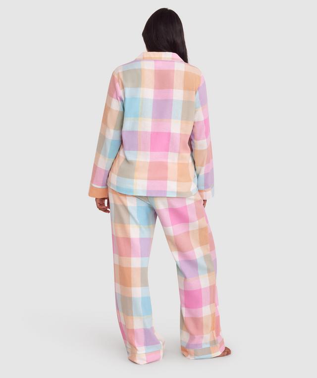 Azlin Long Sleeve Shirt - Print Check/Light Blue