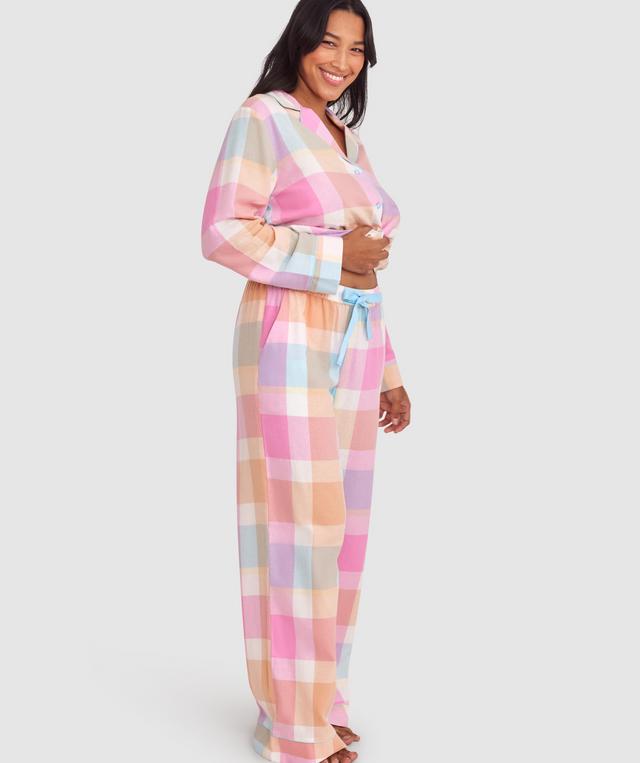 Azlin Long Sleeve Shirt - Print Check/Light Blue