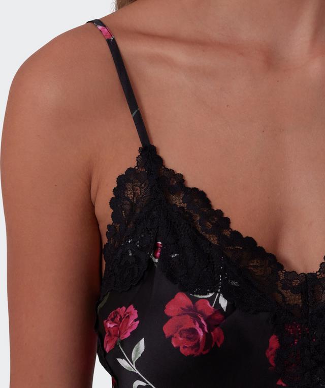 Bethany Slip - Print Floral/Black