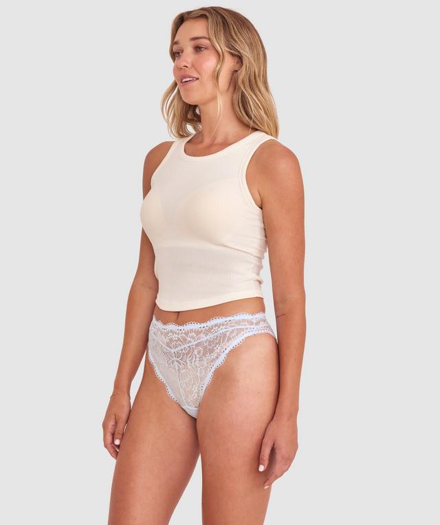 Sara High Waist Brazilian Knicker - Pale Blue