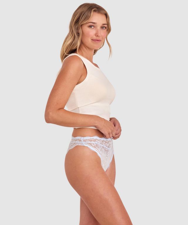 Sara High Waist Brazilian Knicker - Pale Blue