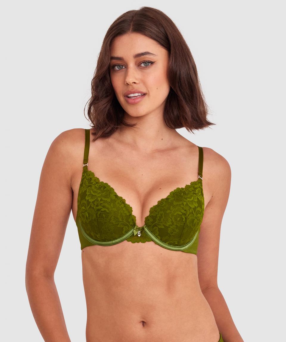Bethany Essentials Double Push Up Bra - Khaki