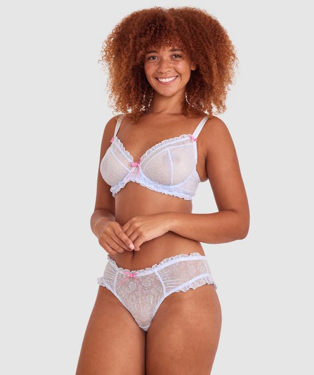 Beatrix Bra - Pale Blue/Pink