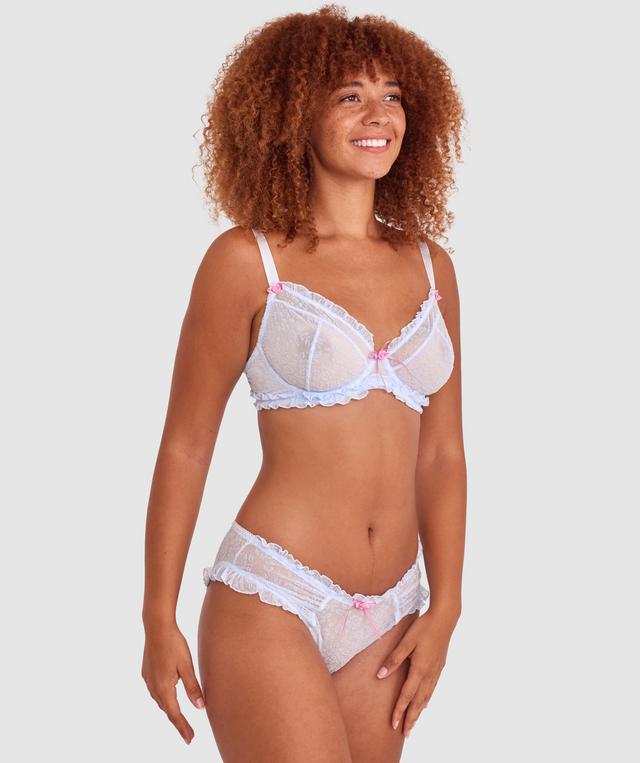 Beatrix Bra - Pale Blue/Pink