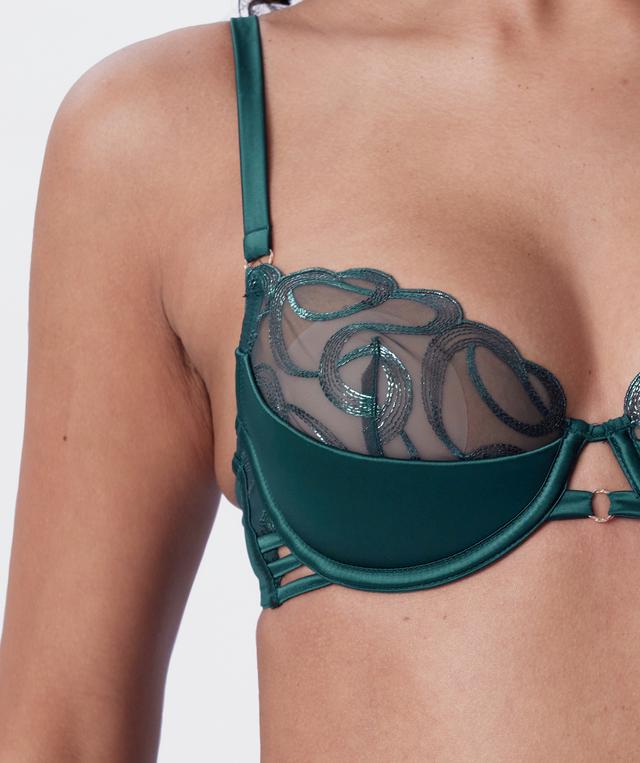 Vamp Heatwave Push Up 1/4 Cup Bra - Dark Green