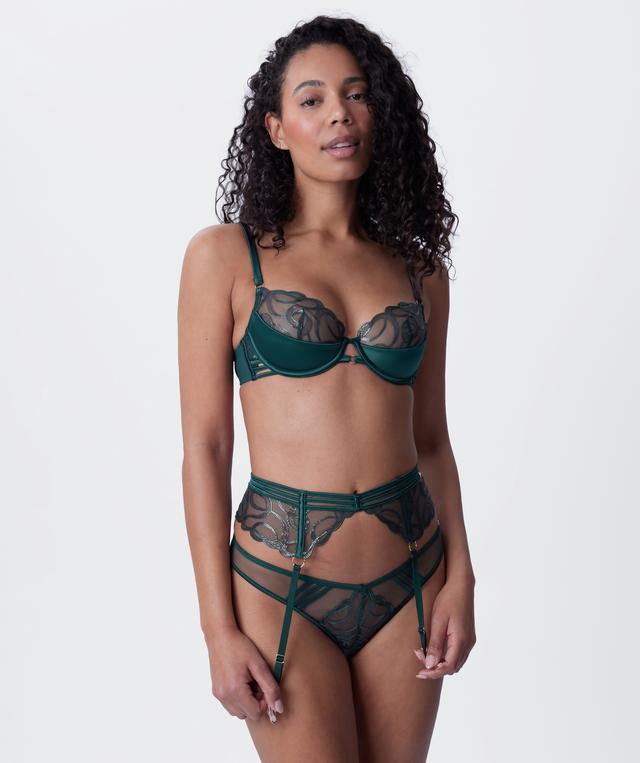 Vamp Heatwave Suspender - Dark Green