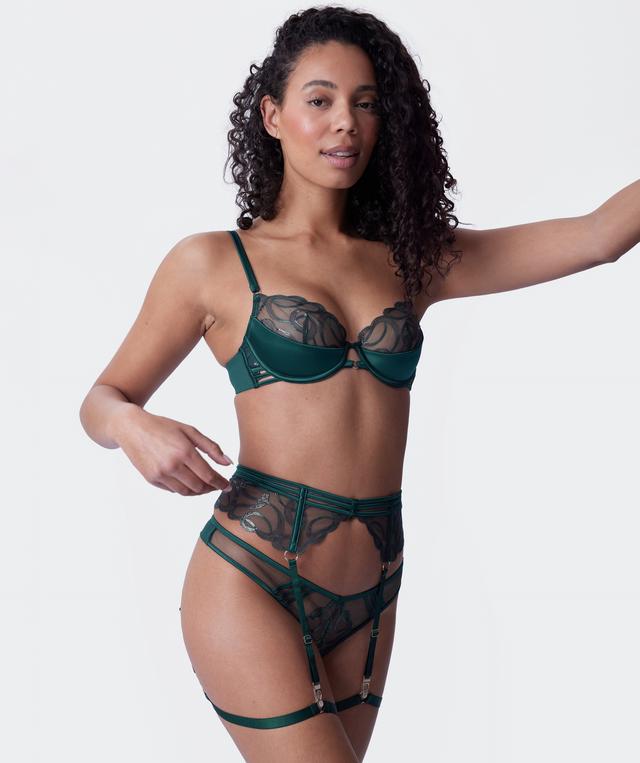 Vamp Heatwave Suspender - Dark Green