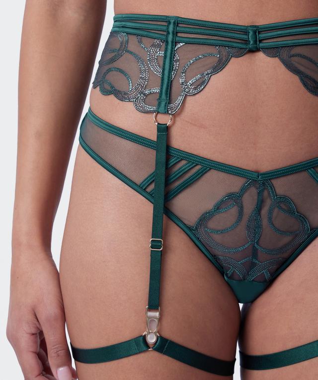 Vamp Heatwave Suspender - Dark Green