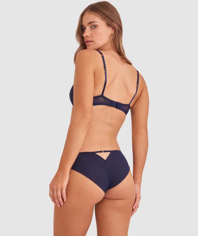 Vamp Heatwave High Leg Brazilian Knicker - Navy